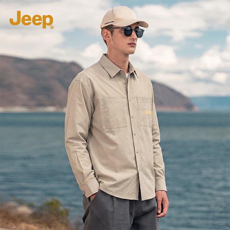 

JEEP Men s Casual Long Sleeve Workwear Shirt L