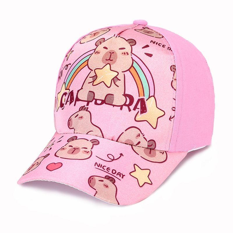 

Горячая Распродажа Детская Кепка с принтом в виде капибары для мальчиков и девочек, уличная Кепка с козырьком от солнца, Милая Кепка с капибарой, Милая Детская Бейсболка 50cm-54cm