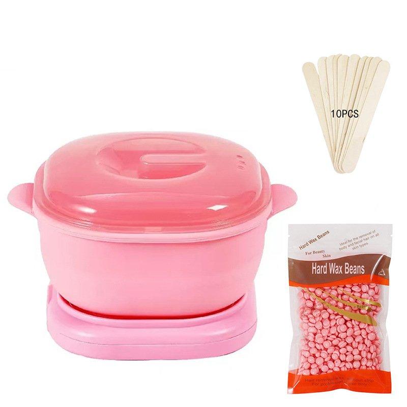 Waxing Beans Warmer Kit Foldable Silicone Non-Stick Pot Wax Heater Machine for Hair Removal European Standards