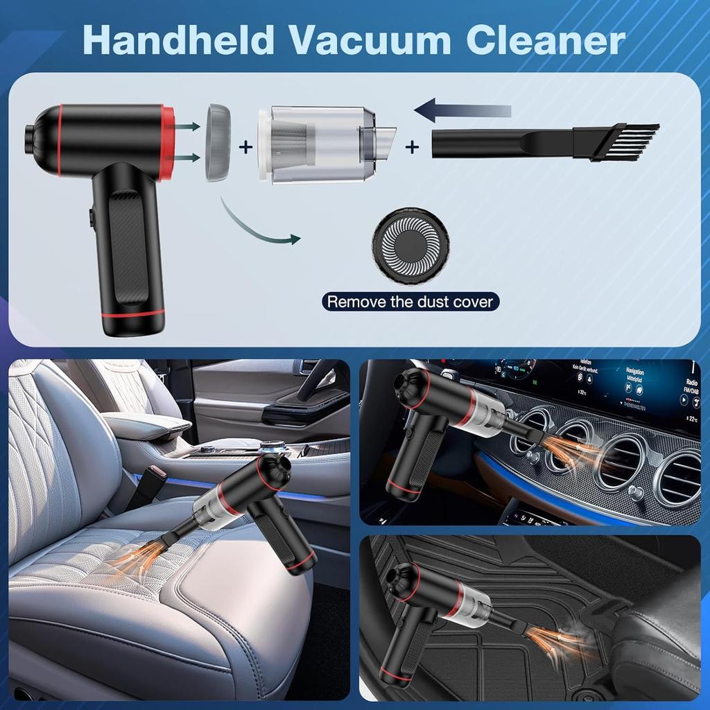 Car Vacuum Cleaner High Power Portable Handheld Wireless Brushless Motor Cleaning Machine Powerful Air Duster for Home Appliance