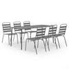 Maison Exclusive - Ensemble à manger de jardin 7 pcs Acier Gris foncé