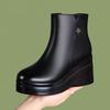 Winter new retro thick-soled wedge comfortable middle-aged mother cotton boots women's velvet warm snow boots