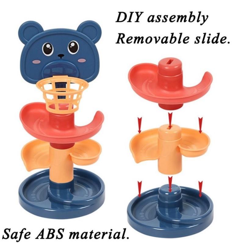 Creative Rotating Track Rolling Children's Baby Educational Toys Spinning Sliding Ball Tower Stacking