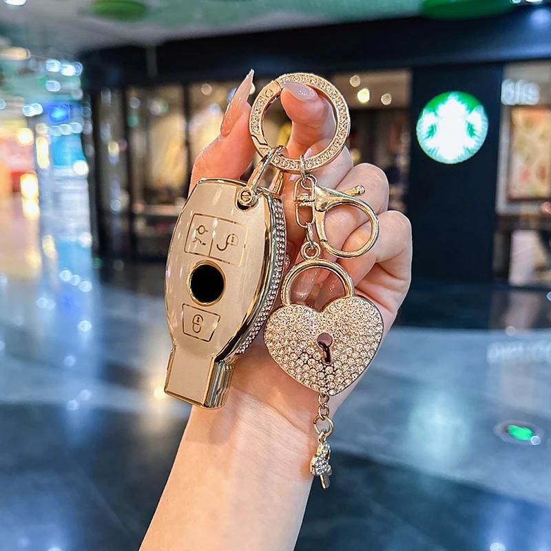 For Mercedes Benz Keycase C E A B S Class Gle Gla Glb Glc Gls Amg Car Key Bag Exquisite Durable Car Interior