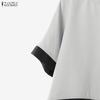 ZANZEA Women Short Sleeve Blouse and Long Skirts Casual Two Piece Suit Sets