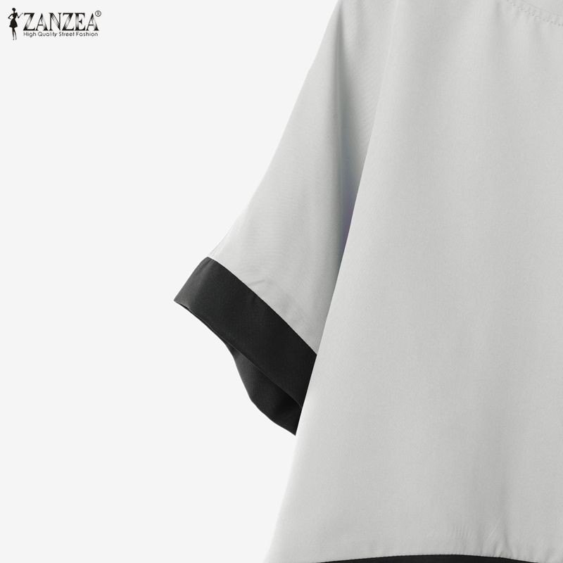 ZANZEA Women Short Sleeve Blouse and Long Skirts Casual Two Piece Suit Sets