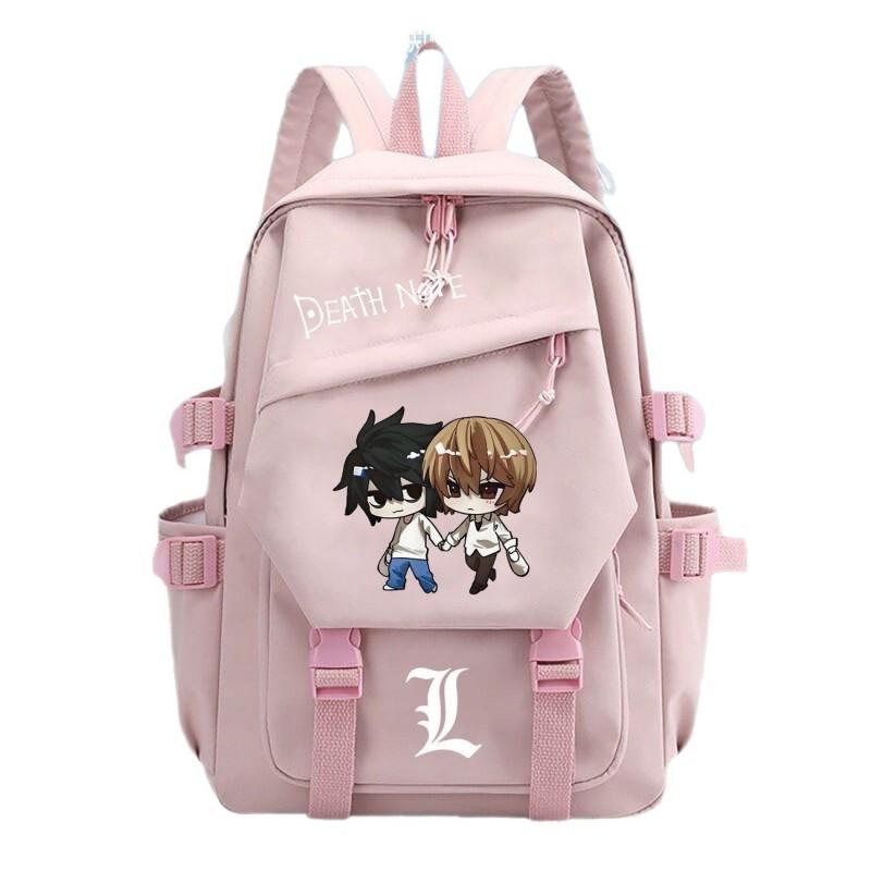 Anime Notebook L Light Yagami Cosplay School Backpack Teens Unisex Large Capacity Nylon Daily Use