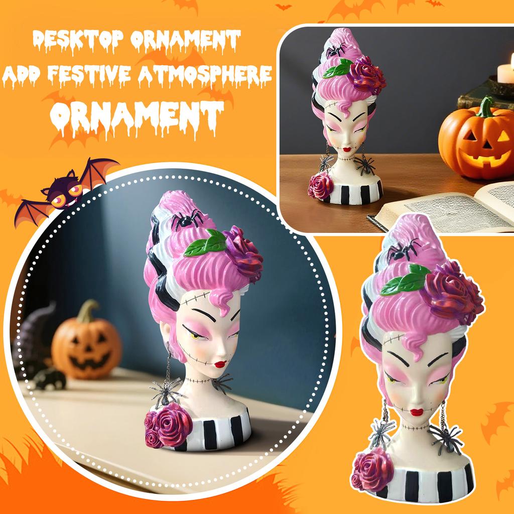 Halloween Pinks Funny Weird Bride Bust Decoration Fun Desktop Ornaments