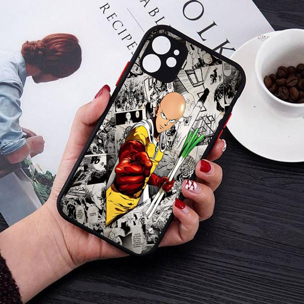 One Punch Man Phone Case For IPhone 14 11 12 13 Mini Pro Max 8 7 Plus X XR XS MAX Translucent Matte Cover