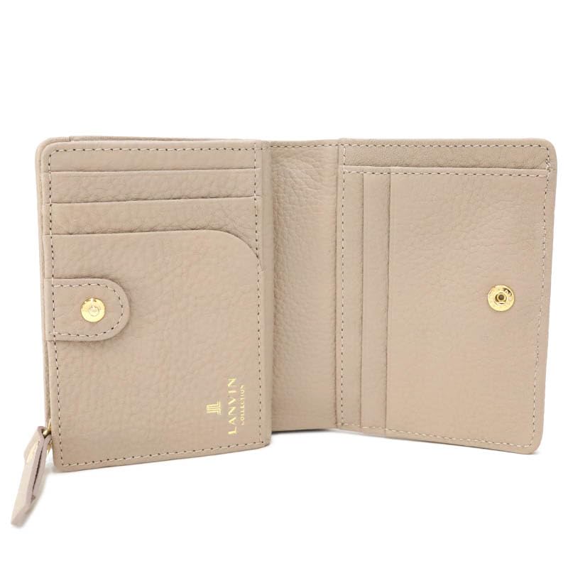 Lanvin Collection Sweet Purse Bi-fold Wallet 65-6350 Greige