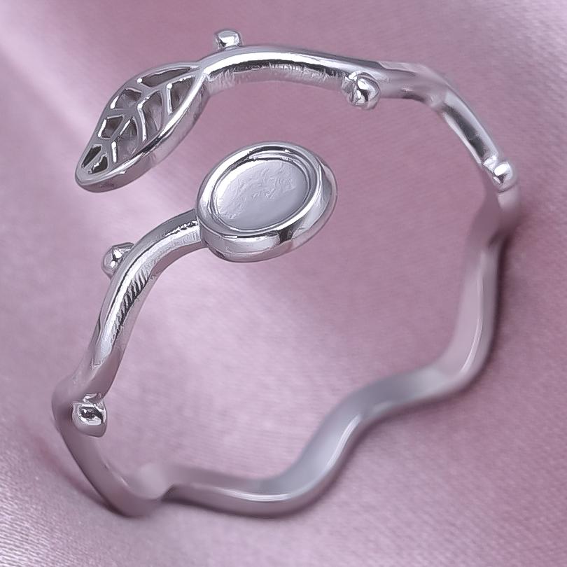 

Elegant Plant Thistles And Thorns Leaf Rings For Women Men Accessories Stainless Steel Open Adjustable Ring Punk DIY Jewelry adjustable