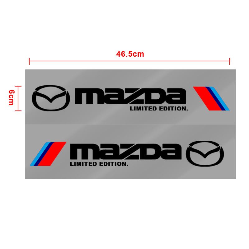2pcs Car 3D Stickers Auto Side Body Sports Sticker Decals Car Accessories For Mazda 3 5 6 323 626 CX-3 CX-4 CX-5 CX-7 CX-9 Axela 6 RX8 7 MX3
