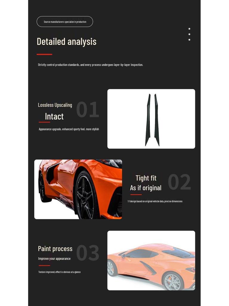 Chevrolet Corvette C8 Side Skirt, 2020-2024 Model Accessory