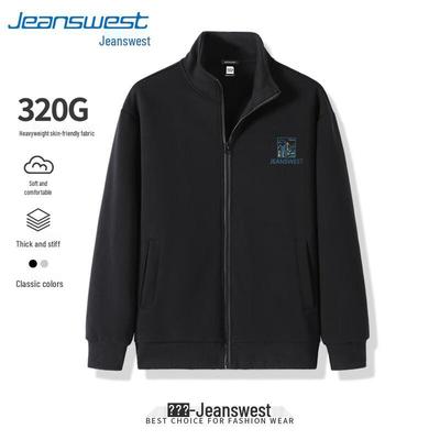 Jeanswest Herren Schwergewicht Fleecegefütterte Reißverschlussjacke