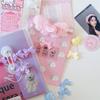 11pcs Ballet Style Bow Heart Decoration DIY Photo Card Cover Packaging Material Home Decor Sewing Supplies Handmade Accessories