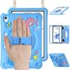 For iPad (2025)/10.9 (2022) Case with Shoulder Strap Kickstand PC+Silicone+TPU Cute Dolphin Cover
