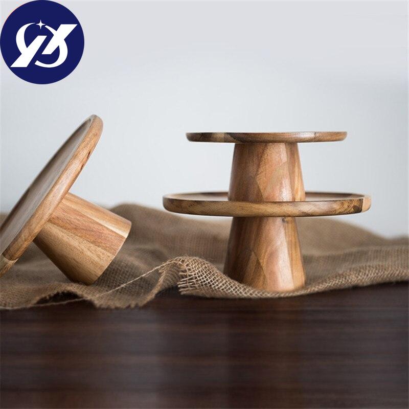 Japanese Wood Food Tray for Cake Fruit Dessert Stand Creative Wedding Party