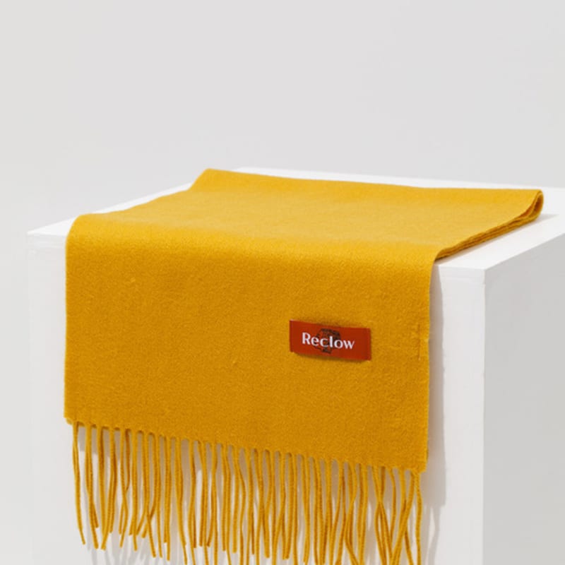 RECLOW RECLOW 100% Wool Muffler Mustard