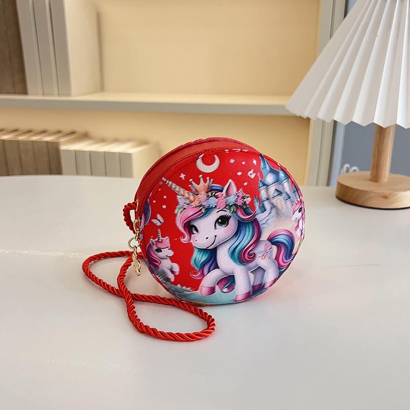 Cute Cartoon Unicorn Crossbody Bag For Kids Lightweight Breathable Durable Design