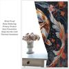 Japanese Wave Curtain Fantasy Anime Koi Fish Black Background Oriental Japanese Sea Wave Flower Art Pole Pocket Blackout Curtain