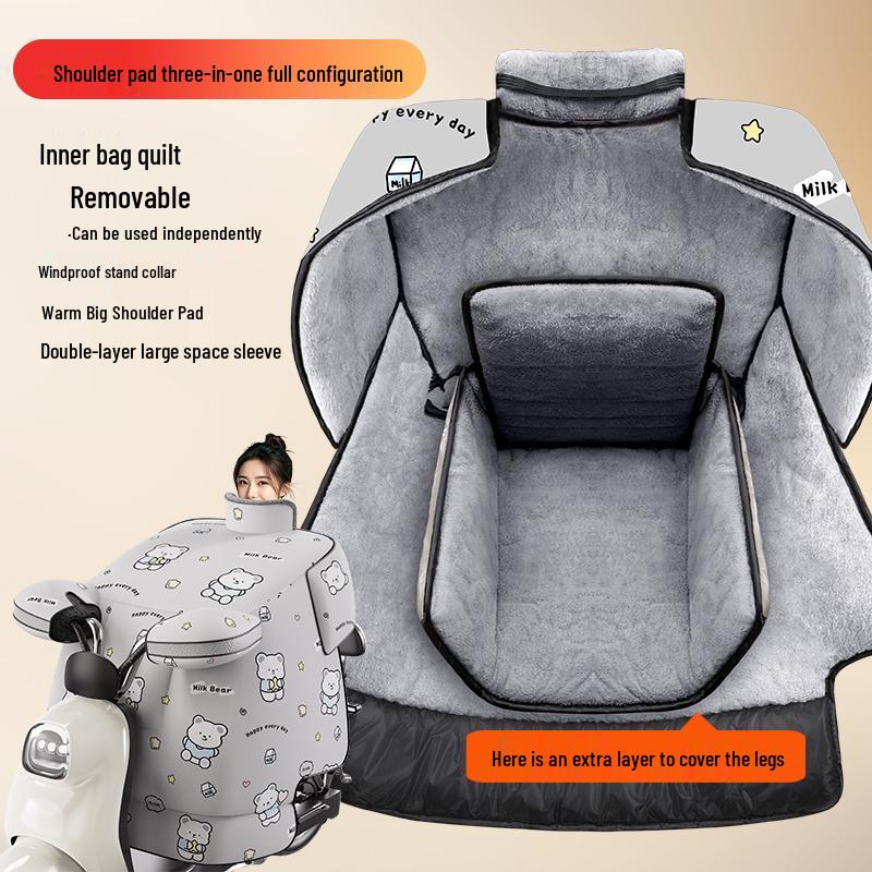 2025 Winter Extra Thick Fleece-Lined Electric Vehicle Windshield Cover - Waterproof, Warm, & Battery-Compatible