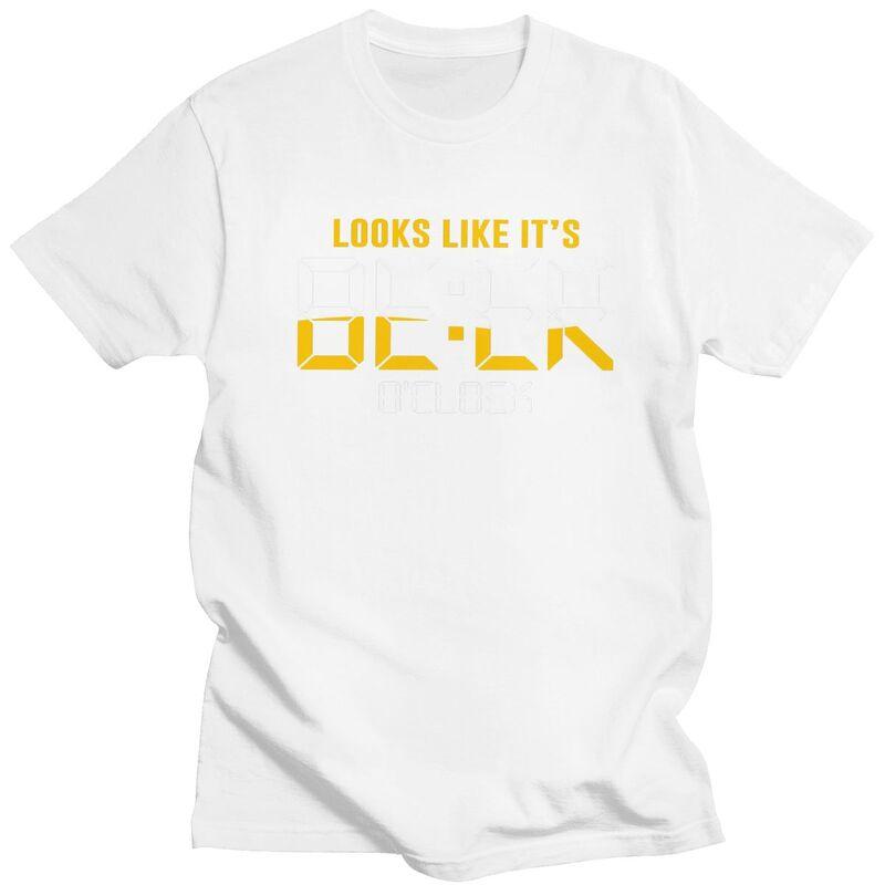 Custom Looks Like Its Beer Oclock T Shirt for Men Pure Cotton Tshirt Leisure Tees Tshirts Slim Fit