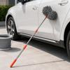 Long Handle Car Wash Mop with Soft Fiber Head for Rooflines, Windshields, Body Panels, Regular Vehicle Washing, and Easy Storage Tasks