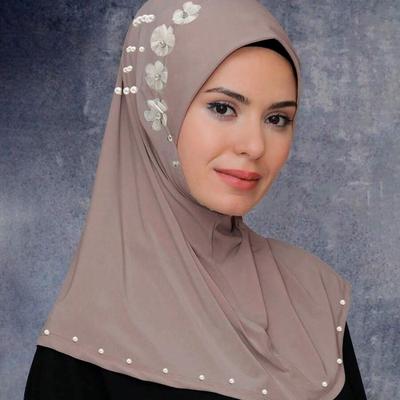 Instant Hemp Muslim Hijab Scarf Abaya Turban for Woman Islamic Women Head Wrap Ready To Wear Hijabs Pinless Neck Cover Turbans