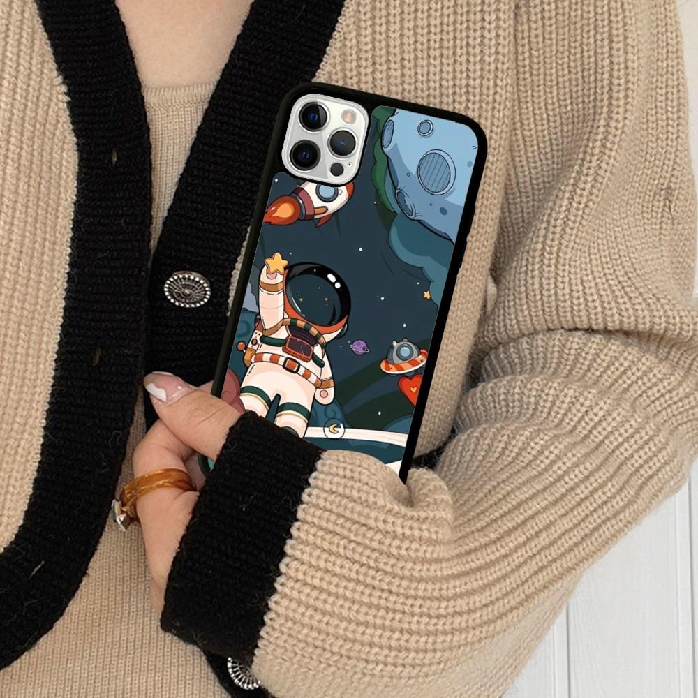 

Cartoon Astronaut Phone Case Silicone PC+TPU For For iPhone 11 12 13 14 15 16 Plus Pro Max Cover iPhone 13 Mini