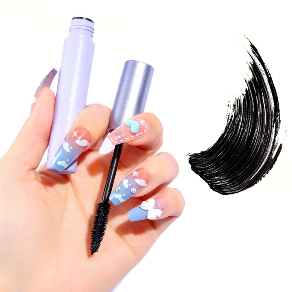 5D Silk Fiber Mascara Lash Black Mascara Voděodolná řasenka, která se nerozmazává, Prodlužování řas Husté prodloužení řas Kosmetika