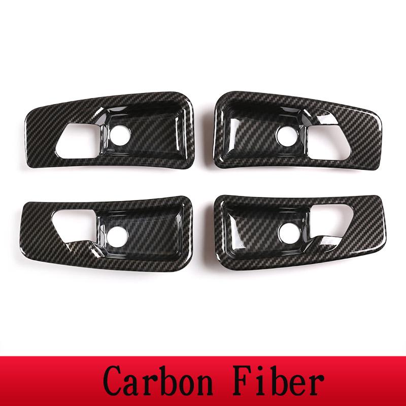 ABS Silver/Carbon Fiber Car Inner Door Handle Bowl Decoration Cover Stickers For MercedesBenz G Class W463 07-18 Car Accessorie