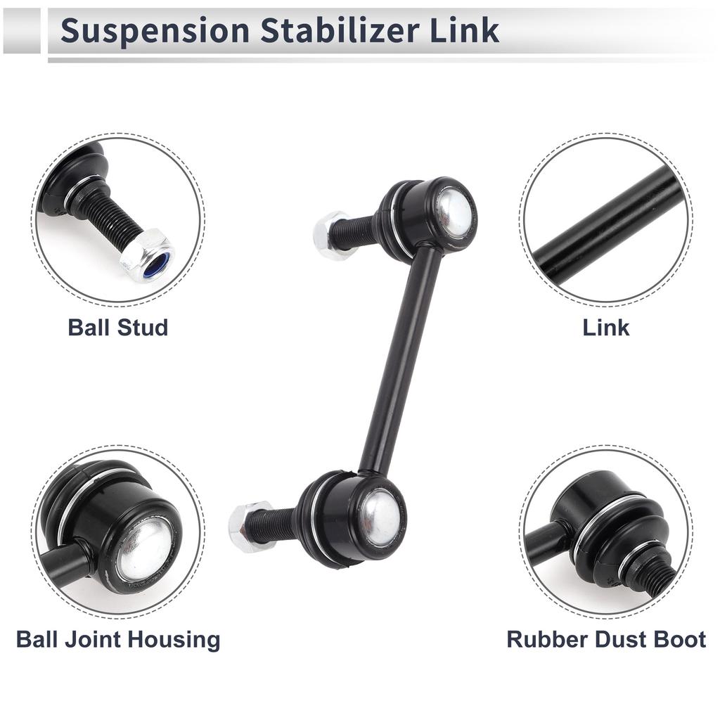 UXCELL Front Stabilizer Bar Links with 2 Pcs Bushing for Hummer H3 06-10 No.K750185