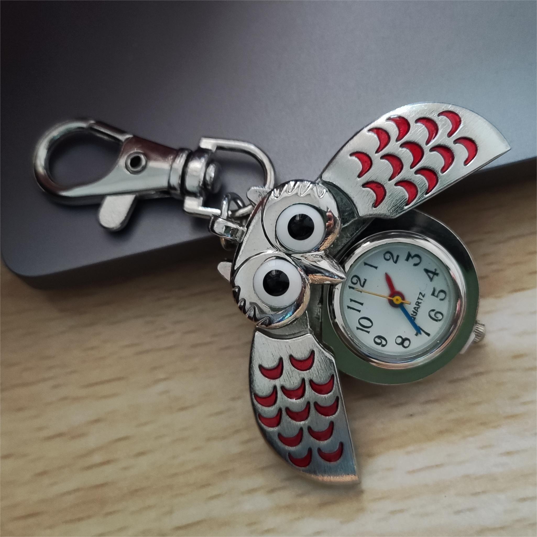 1pc Elegant Rose and Moon Pocket Watch Pattern Quartz Movement Necklace Pendant Pocket Watch Hanging Watch красный