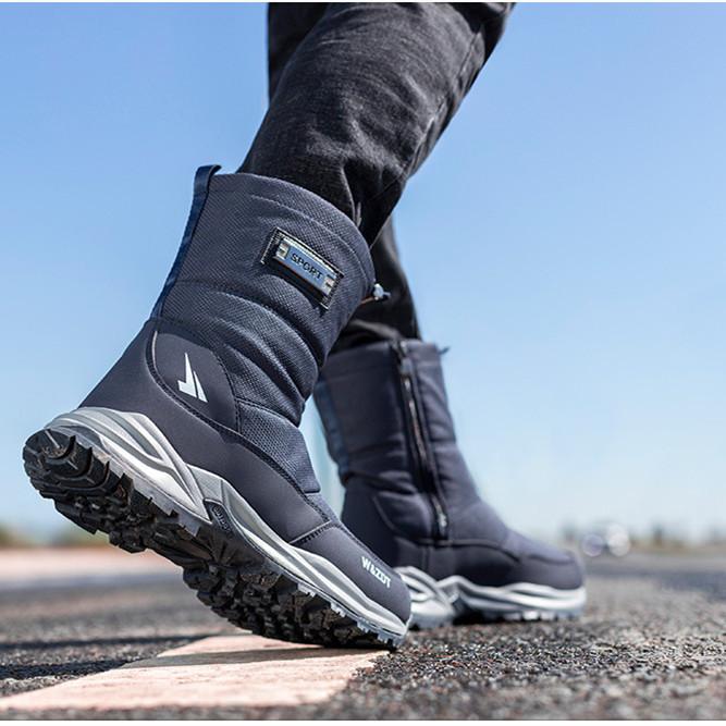Thickened Snow Boots Antiskid Waterproof Casual Winter Cotton Shoes Plush Warm Men Short Boots Outdoor Work