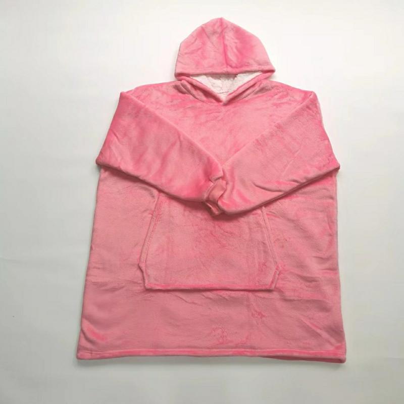 Unisex Hooded Fleece Blanket Pullover for Outdoor Warmth and Cold Protection