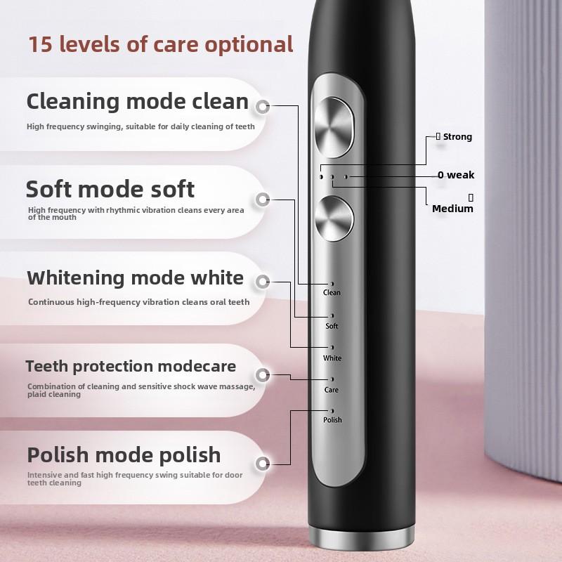 Ultrasonic Electric Toothbrush Induction Adult Rechargeable Vibration Soft Hair