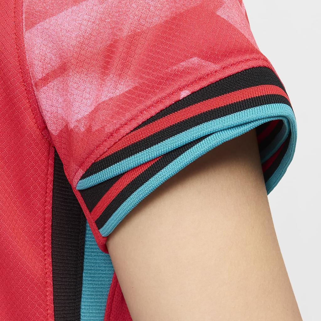 Nike Korea 2024 Stadium Home All Over Logo Print Crew Neck Casual Short Sleeve Football Shirt Women tops Red FJ4332-679
