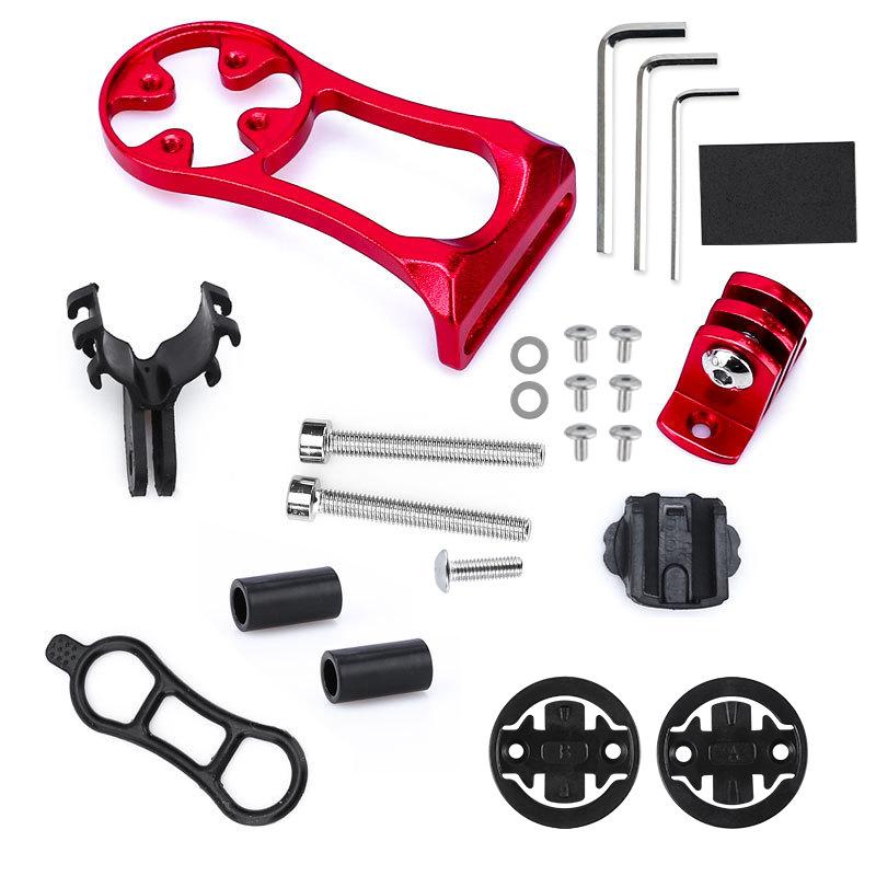 

Регулируемое переднее крепление для велосипеда FZCSPEED - Алюминиевое крепление для велокомпьютера, совместимое с Garmin, Bryton, GoPro красный