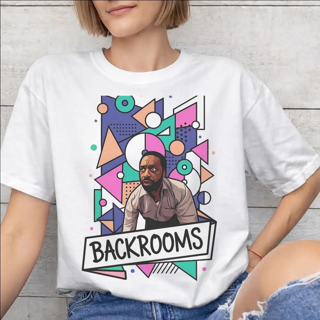 Graphic Printed Backrooms Horror Movie 2026 T Shirt For Unisex 100 Cotton Tshirts Short Sleeve Tops