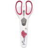 Tamahashi Kitchen Scissors 19.5cm, Detachable, with Magnetic Storage Case, Soft Handle, Snoopy SN-139, White