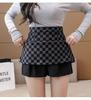 Petite Plaid High-Waist A-Line Skirt: Summer 2024 Hip-Hugging Short Design