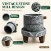Retro European Style Cement Stone Mill Planter for Succulents and Home Decor