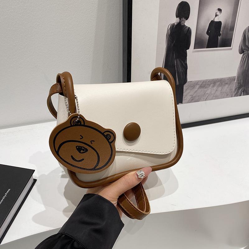 Retro small bag women's new trendy fashion texture shoulder bag high sense contrasting color versatile messenger small square bag