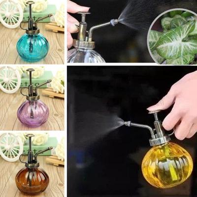 Antigo vidro planta flor regador frasco de spray jardim cabeleireiro pulverizador