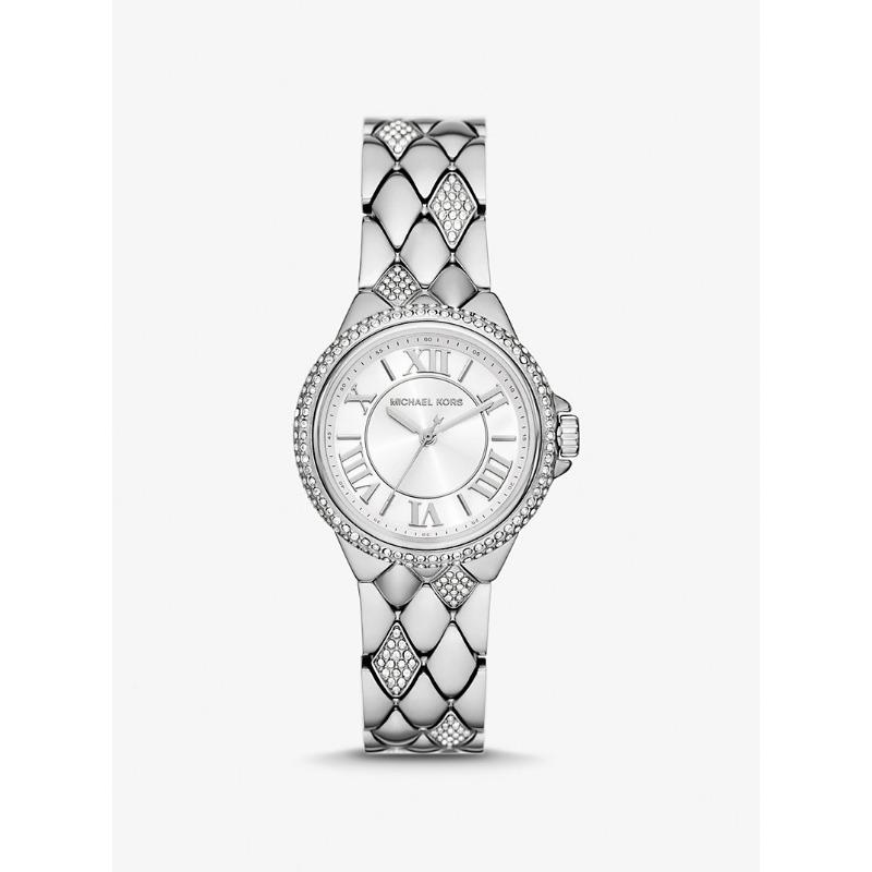 

Мини-часы Michael Kors Camille с паве, серебристый тон, MK4804 серебряный