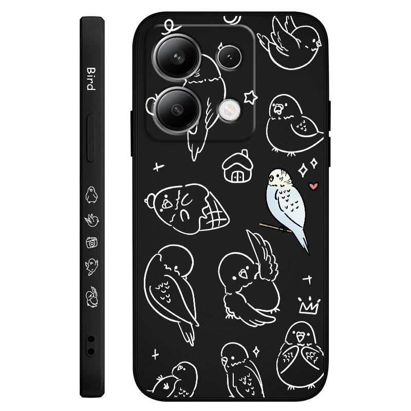 

Playful Parrot Phone Case For Xiaomi Redmi Note 14 13 12 12S 11 11S 10 10S 9 9S 14C Pro Plus 4G 5G Liquid Silicone Cover Redmi Note 13 Pro 4G