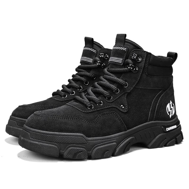 Fashion Boots Men Outdoor High Top Shoes Sneakers Men Ankle Motorcycle Boots For Men Classic Platform Sneakers Male