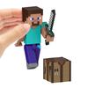 Mattel Minecraft Actionfigur & Zubehör 2er-Pack mit Steve, 3,25-Zoll-Maßstab Sammler-Spielzeugset