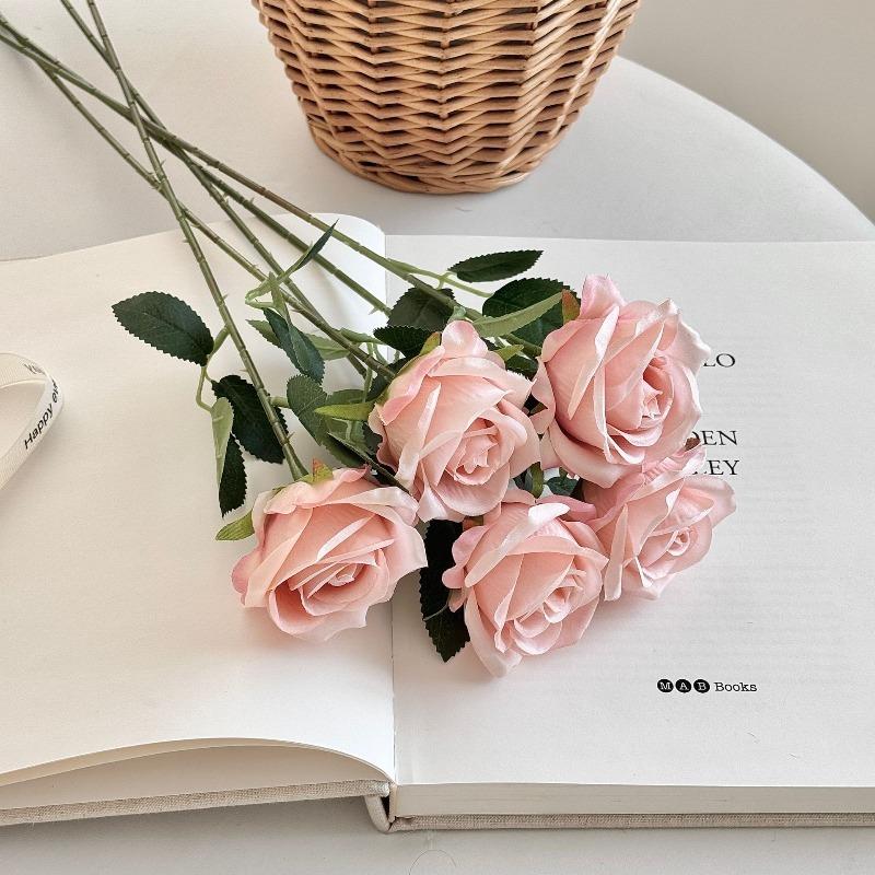 5 Pcs Artificial roses Valentine's Day home Wedding Decoration Flower wall Artificial Flowers