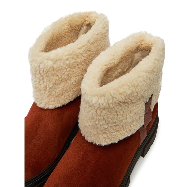 Ботинки Tommy Hilfiger из искусственной замши с отворотом FW0FW08158 коричневые